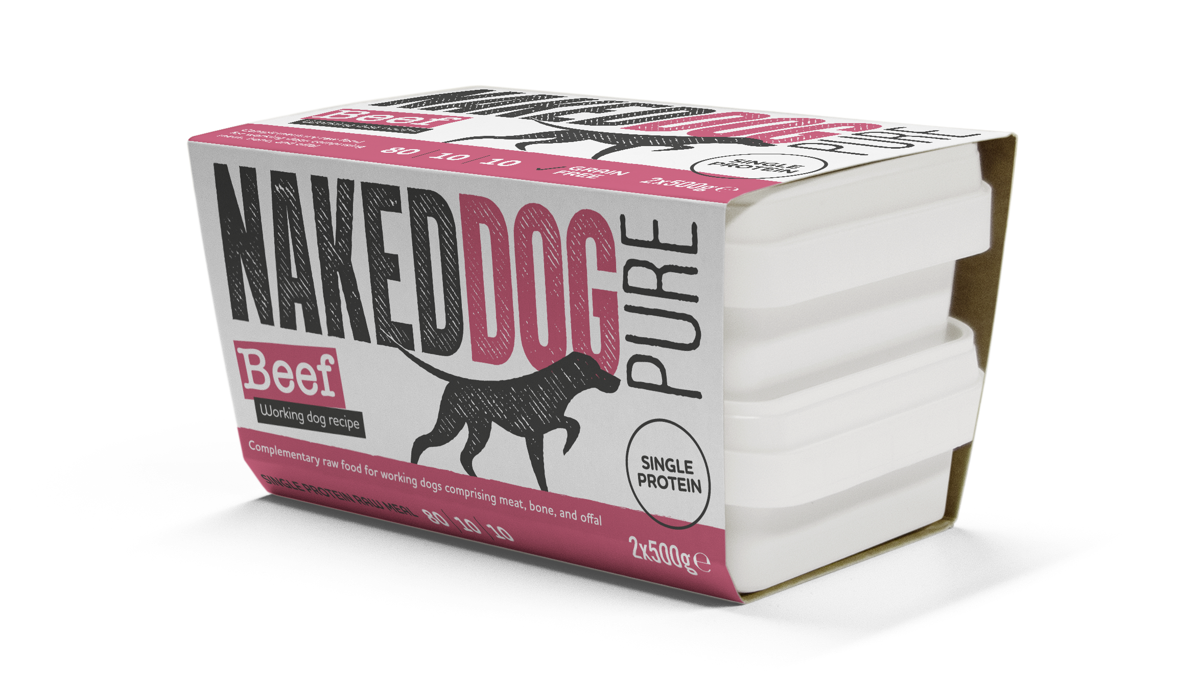 NAKEDDOG Pure Working Dog Beef 2x500g