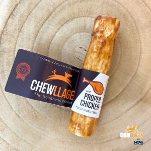 Chewllagen by NOVA collagen chicken roll dog chew, 5 inch