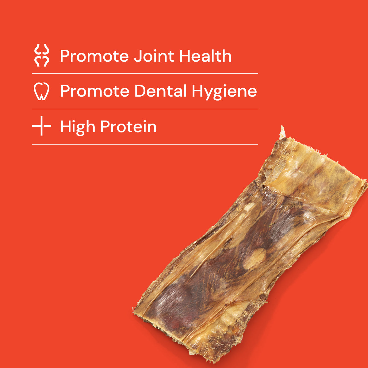 Air-dried flat beef gullet dog chew