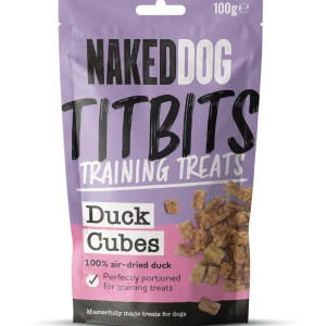 NAKEDDOG Titbits air-dried Duck Cubes training treats 100g
